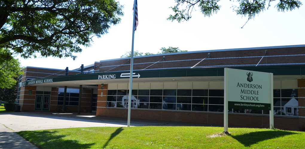 Front of Anderson Middle School