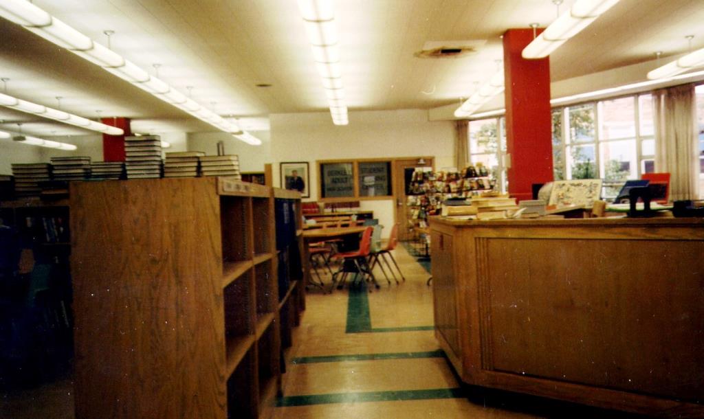 1988: tile floor and old book cases